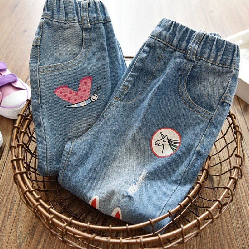 Baby's Jeans Elastic Waist Denim Pants Baby Boy's Clothing - Temu